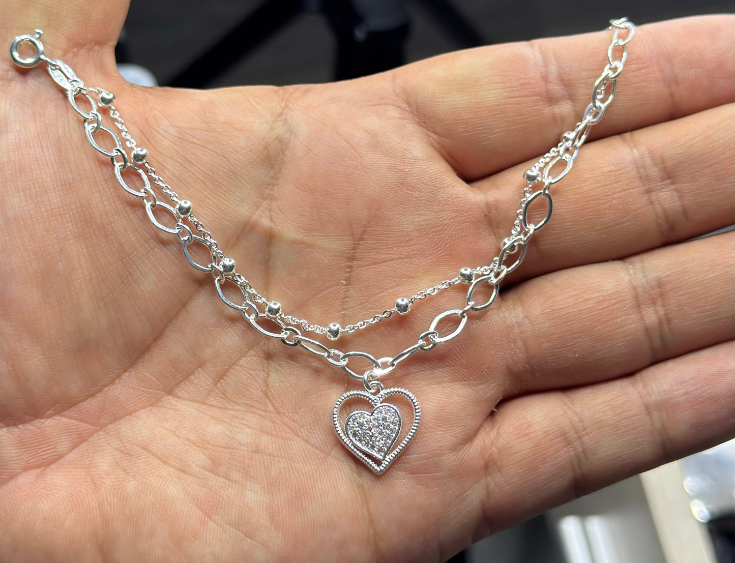 Pulsera doble plata 925