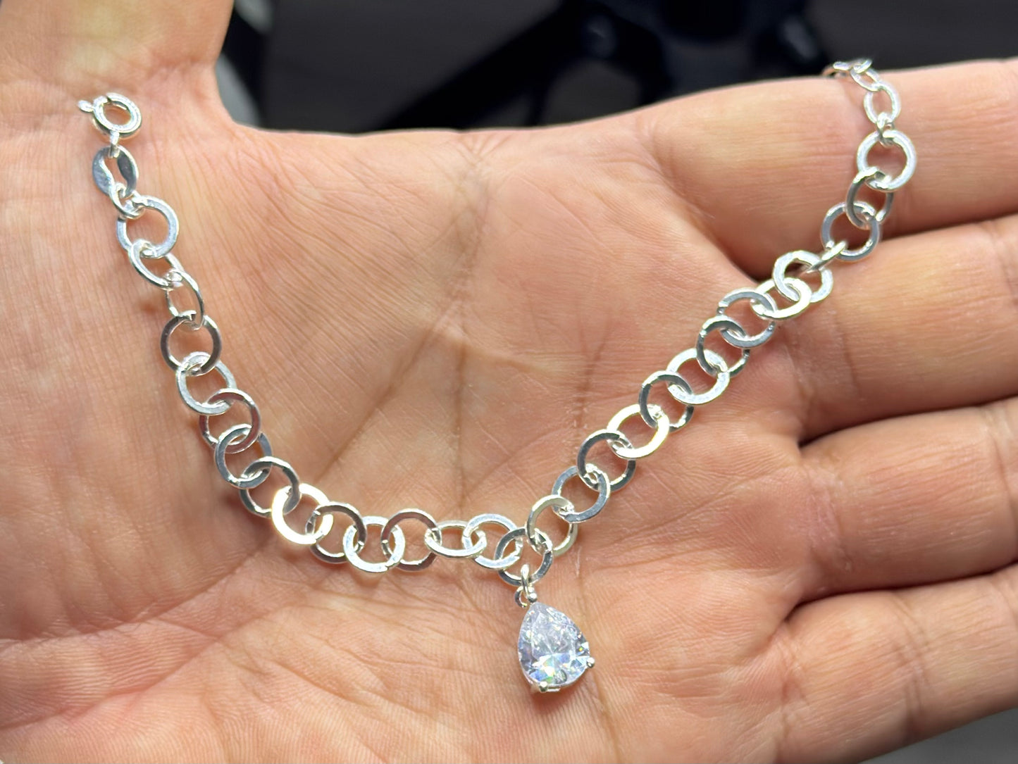 Pulsera gruesa plata 925
