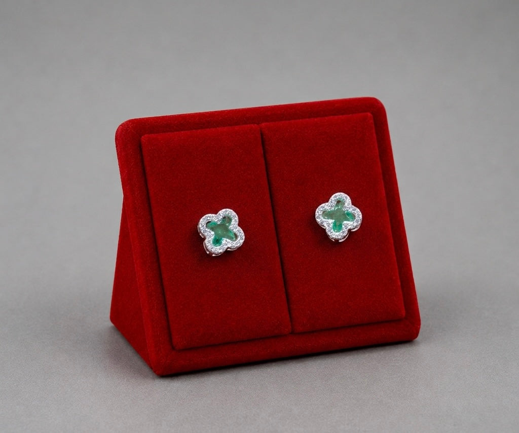 Aros trébol verde
