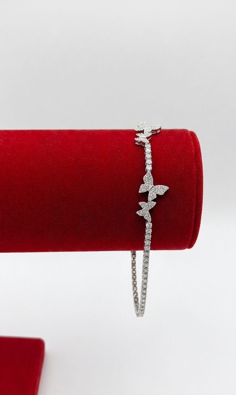 Pulsera plata 925 mariposa