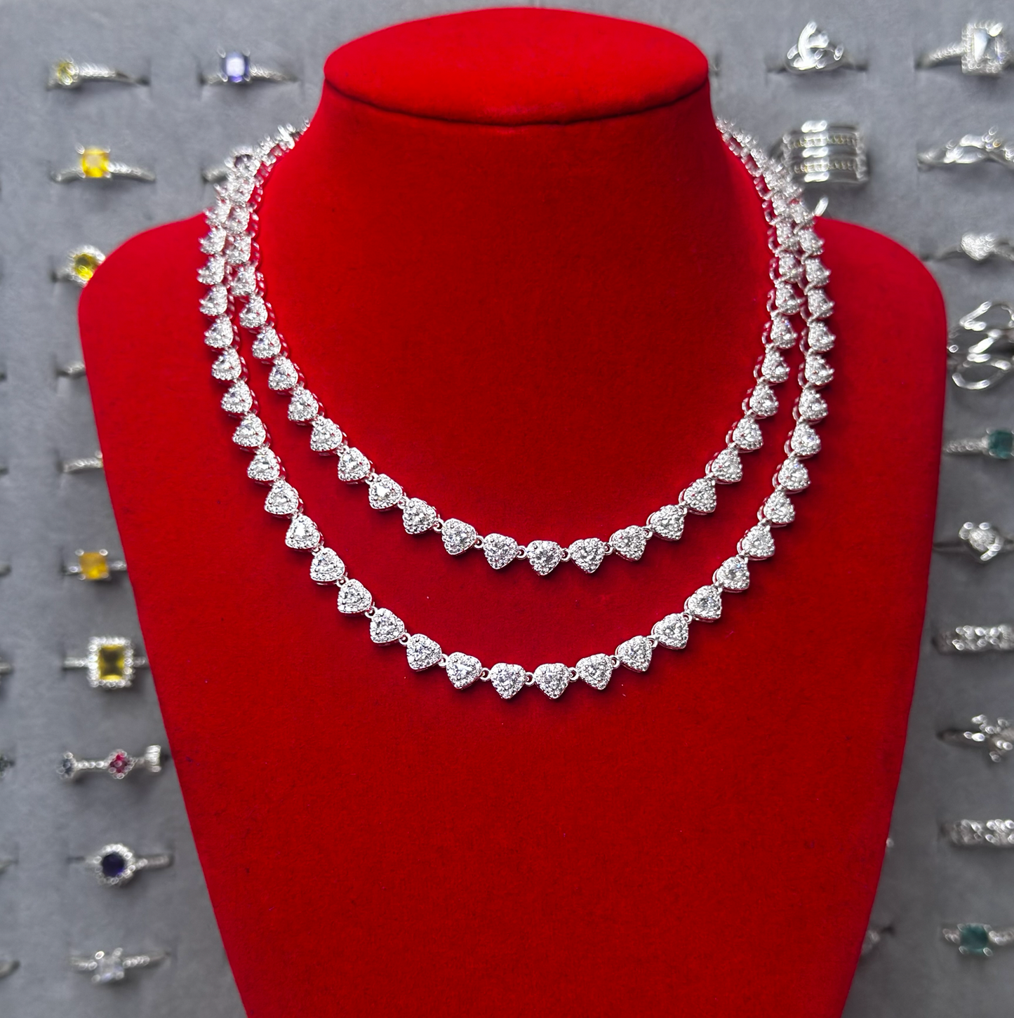 Collar corazón plata 925 microcircon