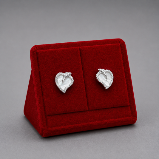Aros blancos plata 925