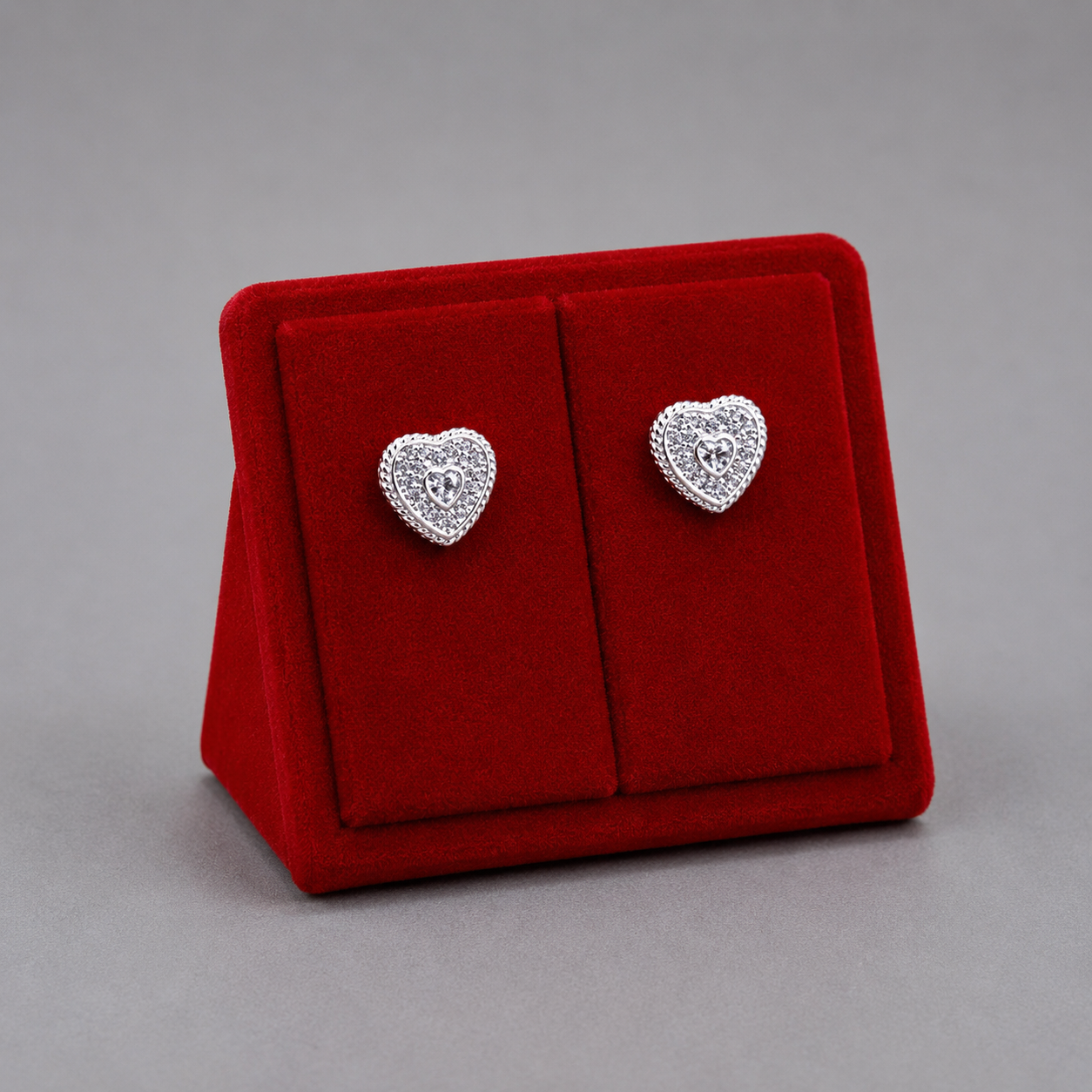 Aros corazón plata 925