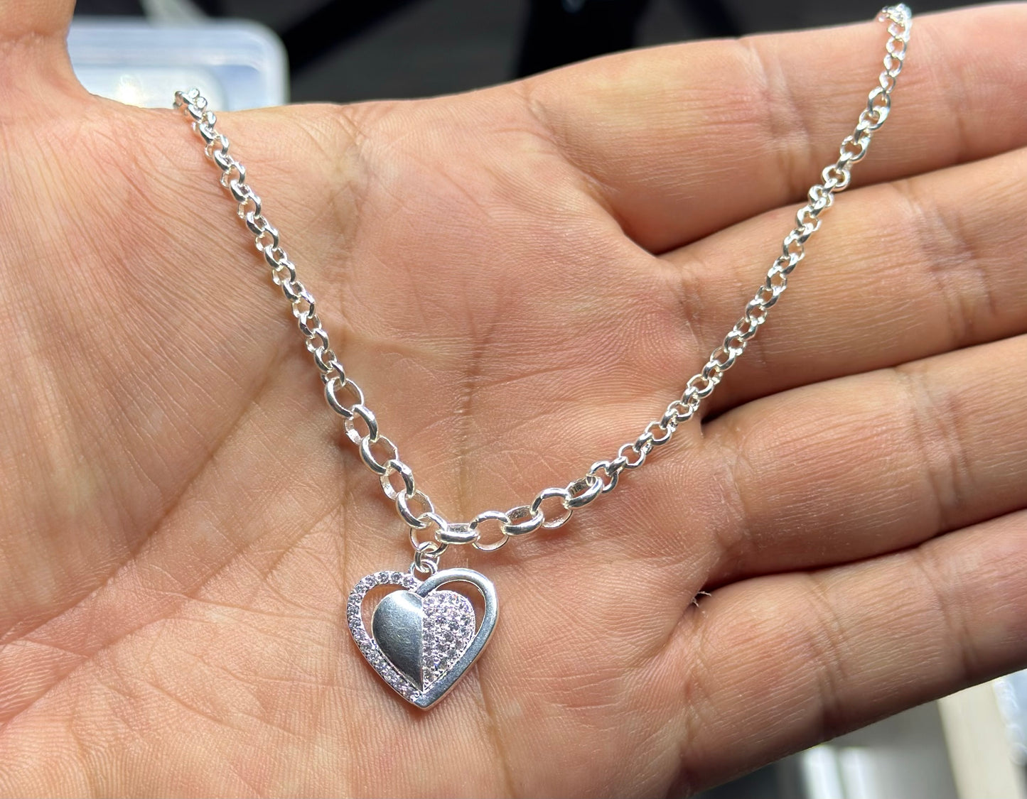 Pulsera corazón colgante