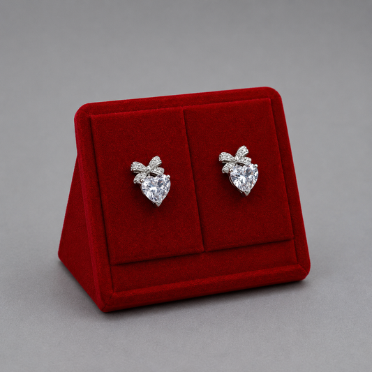 Aros corazón y cinta