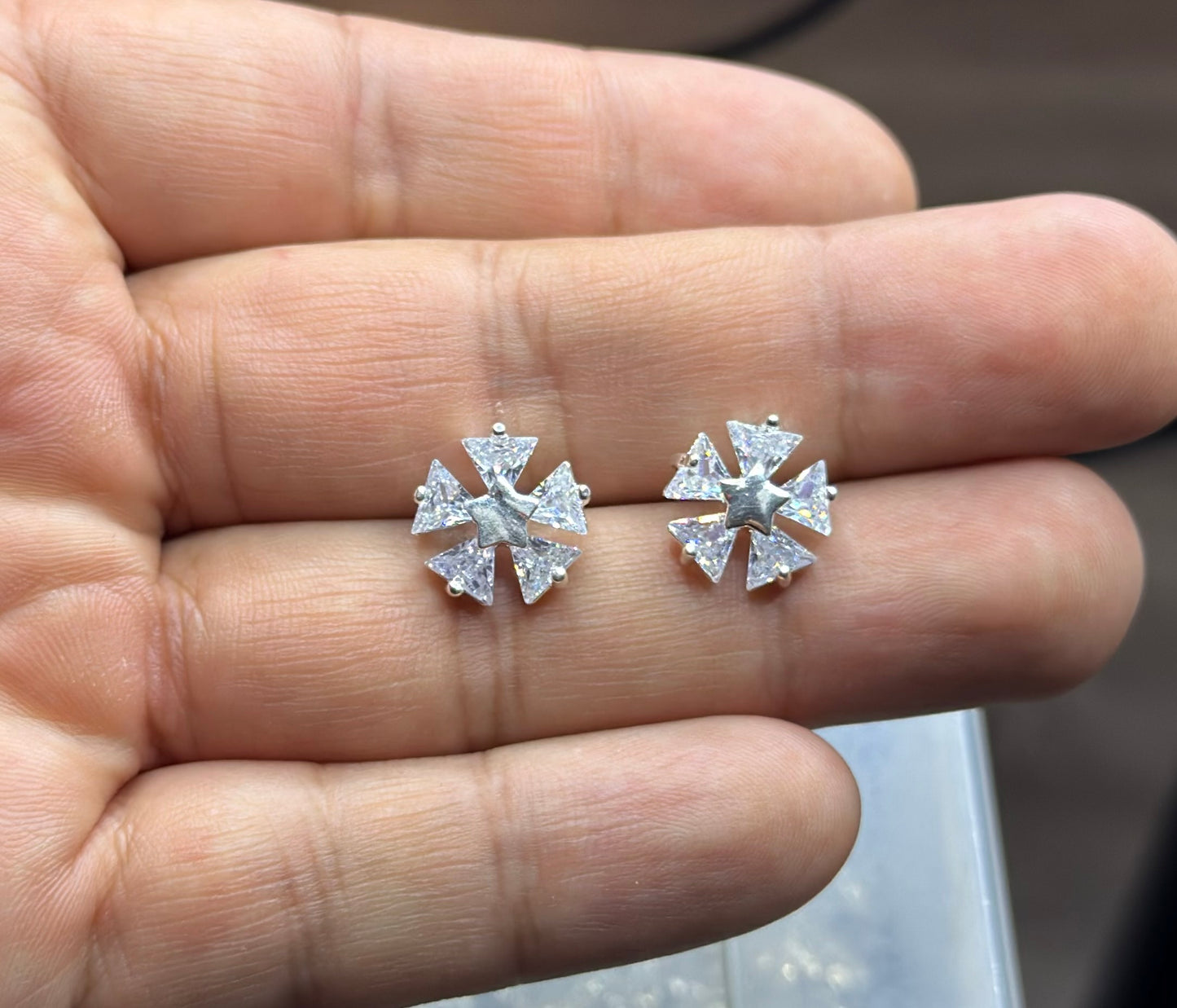 Aros plata 925 flor