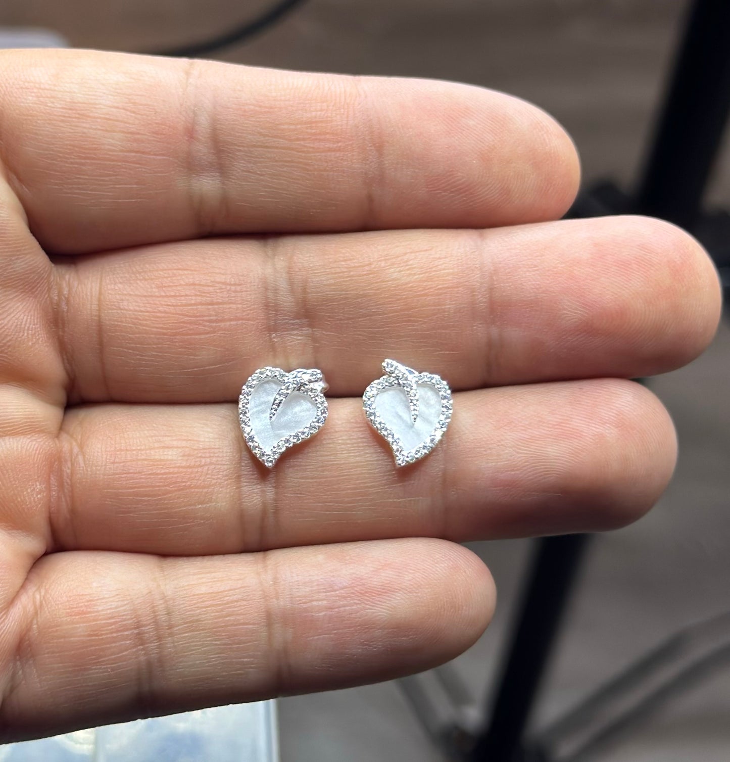 Aros blancos plata 925