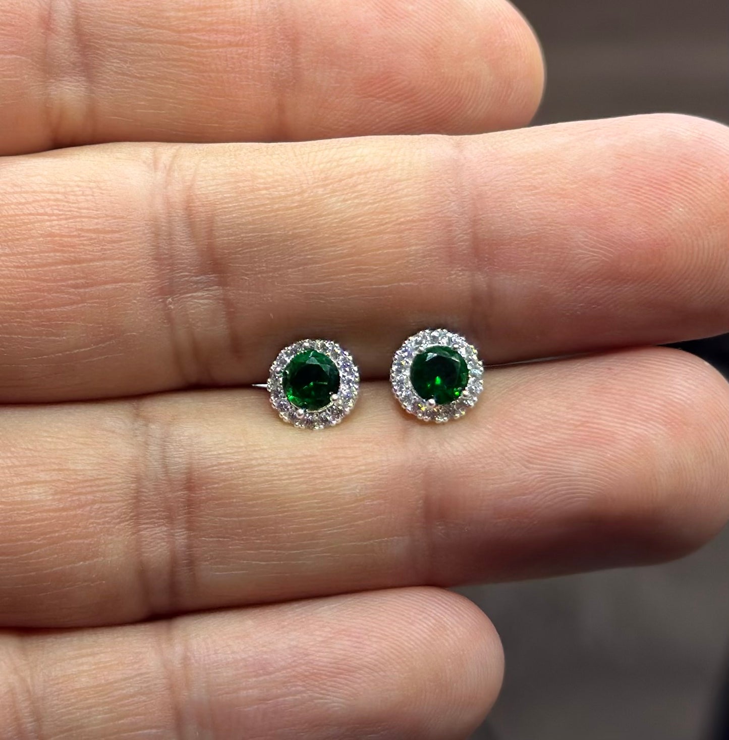 Aros circón verde