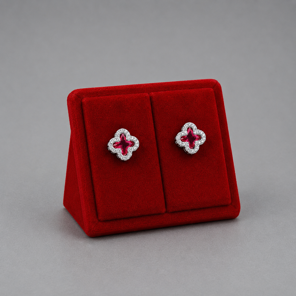 Aros Trébol rojo